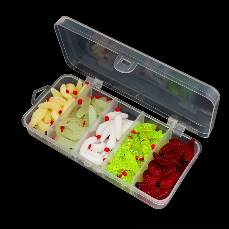 100pcs Red Headed Bread Worm Suite Fake Bait, 100pcs 100pcs