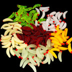 100pcs Red Headed Bread Worm Suite Fake Bait, 100pcs