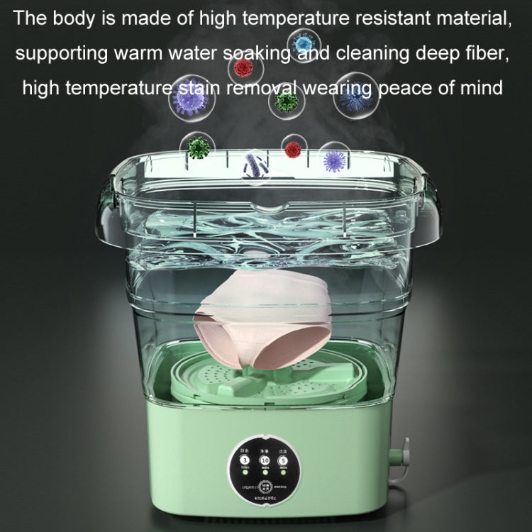 Mini Portable Folding Household Washing Machine Underwear Washer, Fruit Green, Lake Blue, Fruit Green + Blue Light Antibacterial