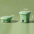 Mini Portable Folding Household Washing Machine Underwear Washer, Fruit Green, Lake Blue, Fruit Green + Blue Light Antibacterial