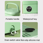 Mini Portable Folding Household Washing Machine Underwear Washer, Fruit Green, Lake Blue, Fruit Green + Blue Light Antibacterial