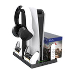 iplay for PS5 Game Console Cooling Fan Base Charging Stand with Disc Holder, HBP-271 HBP-271