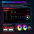 EVESKY Water Cooler Cpu Fan RGB Fan Liquid Heatsink Integrated Radiator, 120mm Colorful, 120mm RGB, 240mm, 360mm – Aluminum Alloy