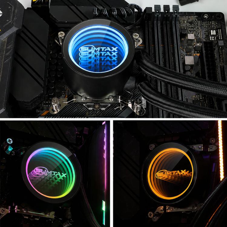 EVESKY Water Cooler Cpu Fan RGB Fan Liquid Heatsink Integrated Radiator, 120mm Colorful, 120mm RGB, 240mm, 360mm – Aluminum Alloy