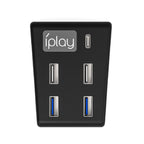iplay HBP-308 For Sony PS5 5 in 1 Game Console USB3.0 HUB Connection Transmission Extender, For Sony PS5 For Sony PS5