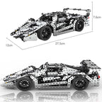 Assembly Metal Car Model Intelligence Handmade Assembly Toy Building Block, Racing Car