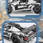 Assembly Metal Car Model Intelligence Handmade Assembly Toy Building Block, Racing Car