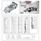 Assembly Metal Car Model Intelligence Handmade Assembly Toy Building Block, Racing Car