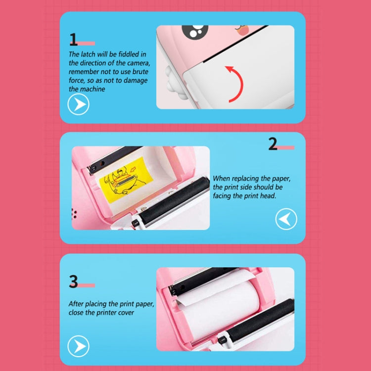 Children Instant Camera Mini Thermal HD Printer Video Photo Digital Camera, Standard Blue, Standard Pink, 16G Pink, 16G Blue, 32G Pink, 32G Blue
