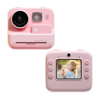 Children Instant Print Camera 4800W Pixel 2-Inch Screen Dual Lens Photography Camera, K27 Pink, K27 Yellow K27 Pink Without Memory Card Pink