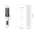 Electric Waterproof Hairdresser Children Low Noise Rechargeable Push Clipper, Suction Upgrade Version White