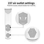 Electric Waterproof Hairdresser Children Low Noise Rechargeable Push Clipper, Suction Upgrade Version White