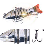 HENGJIA 10cm 24g Bionic Multi-Section Fish Bait Plastic Electroplating Fake Bait, JM060 (5), JM060 (6), JM060 (1), JM060 (2), JM060 (3), JM060 (4)