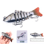 HENGJIA 10cm 24g Bionic Multi-Section Fish Bait Plastic Electroplating Fake Bait, JM060 (5), JM060 (6), JM060 (1), JM060 (2), JM060 (3), JM060 (4)