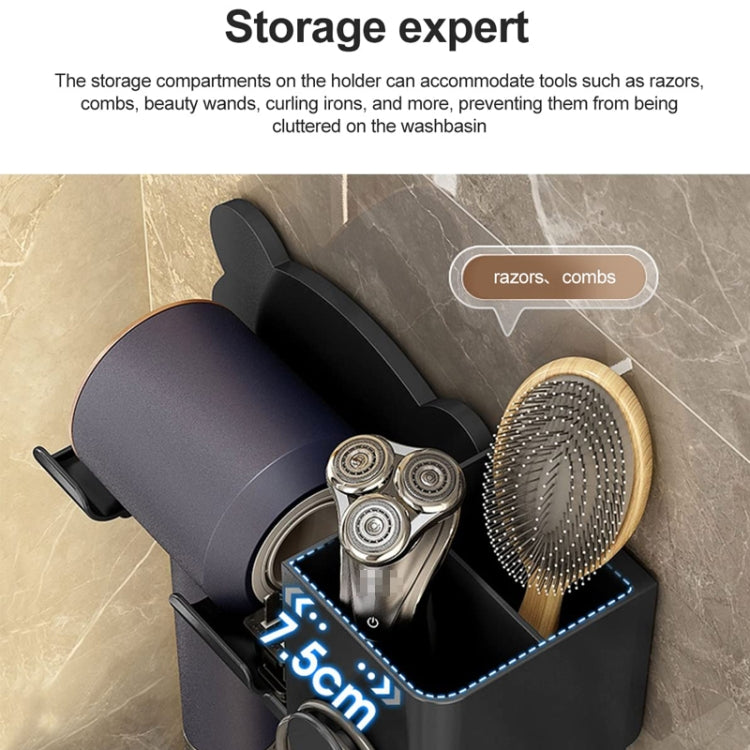For Dyson Hair Dryer Wall-Mounted Holder Bathroom Shelf Storage Rack, Simple White, Simple Black, Simple Gray, Upgrade White, Upgrade Black, Upgrade Gray