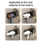 For Dyson Hair Dryer Wall-Mounted Holder Bathroom Shelf Storage Rack, Simple White, Simple Black, Simple Gray, Upgrade White, Upgrade Black, Upgrade Gray