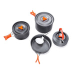 Hewolf HW-K1779 4-5 People Outdoor Aluminum Stove Portable Storage Camping Set, HW-K1779 – Durable Build, Easy to Use