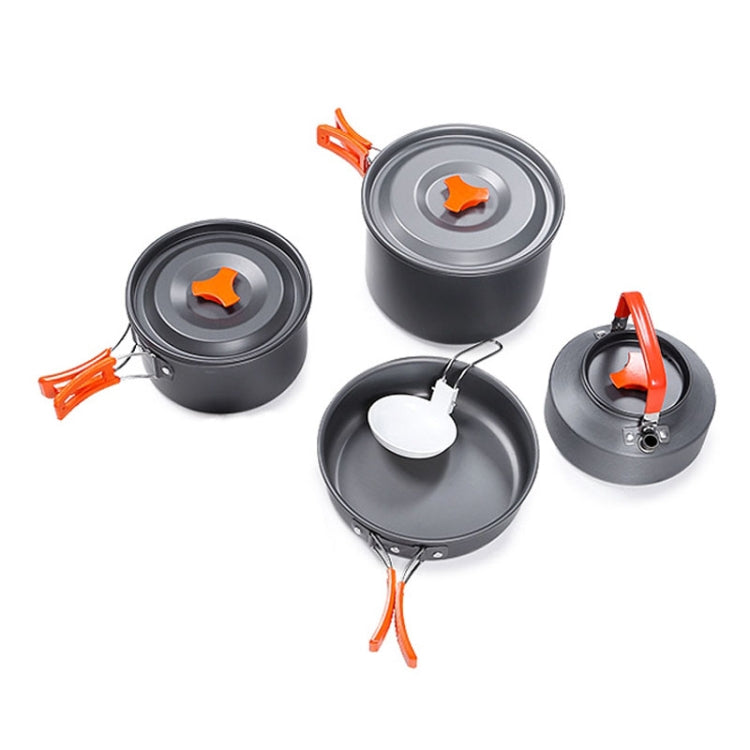 Hewolf HW-K1779 4-5 People Outdoor Aluminum Stove Portable Storage Camping Set, HW-K1779 – Durable Build, Easy to Use