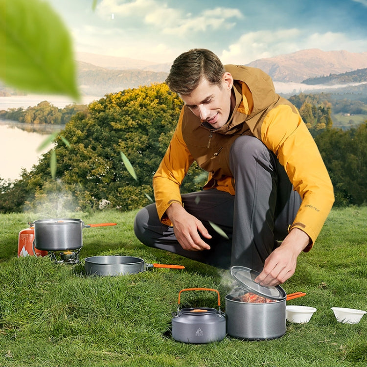 Hewolf HW-K1779 4-5 People Outdoor Aluminum Stove Portable Storage Camping Set, HW-K1779 – Durable Build, Easy to Use