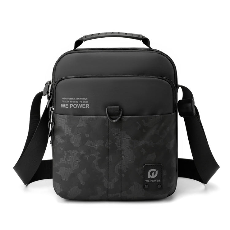 WEPOWER Men Sport Messenger Bag Outdoor Street Casual Messenger Bag Black