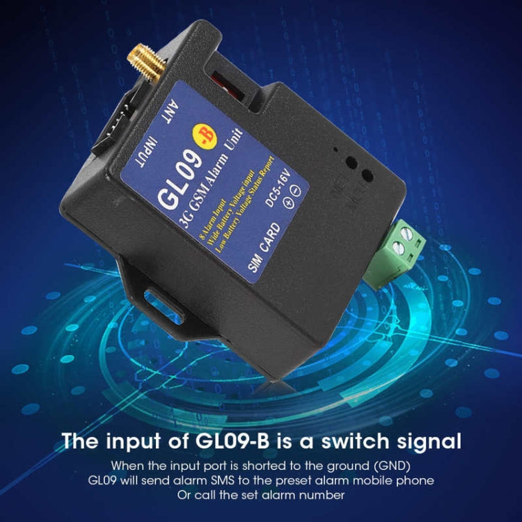 GL09-B 3G 8 Channel GSM SMS Alarm System Module For Battery Operated Alert, GL09-B 3G