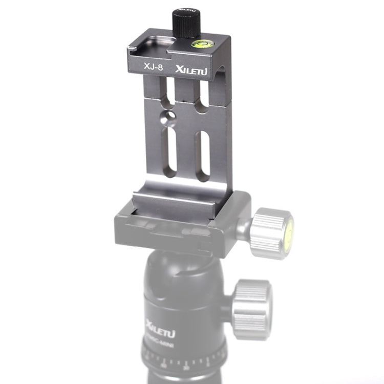 XILETU XJ-8 Aluminum Alloy Camera Head Tripod Mobile Phone Clip – Aluminum Alloy Titanium