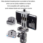 XILETU XJ-8 Aluminum Alloy Camera Head Tripod Mobile Phone Clip