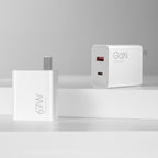 Original Xiaomi 67W GaN 1C+1A Dual Port Smart Fast Charger, US Plug, MDY-14 – Fast Charging, TPU