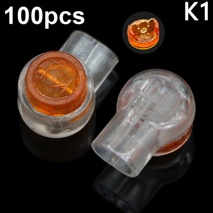 100pcs /Pack Network Cable Telephone Line Connector Moisture-Proof Waterproof Wiring Terminals, K1, K2, K3 – Waterproof K1