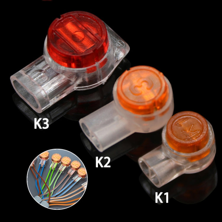 100pcs /Pack Network Cable Telephone Line Connector Moisture-Proof Waterproof Wiring Terminals, K1, K2, K3 – Waterproof