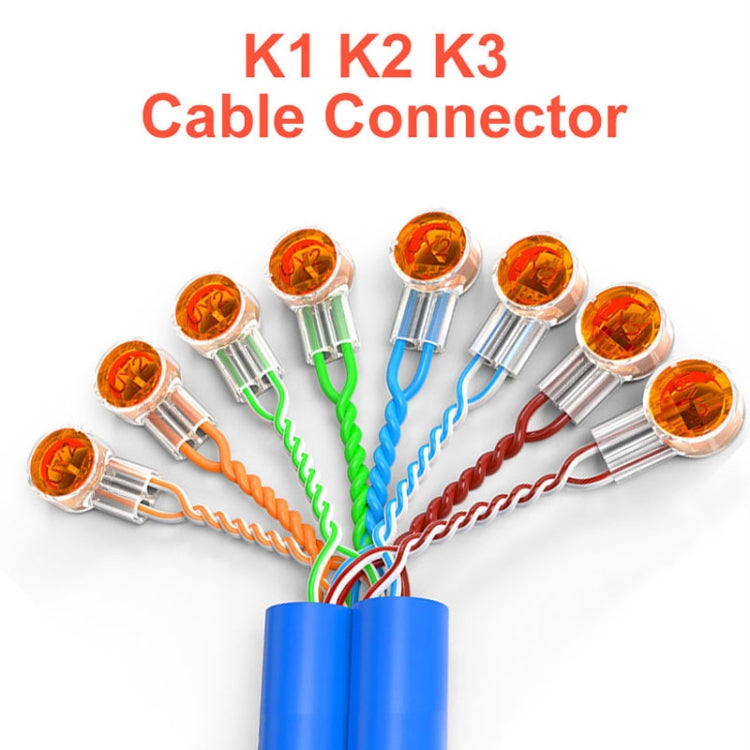 100pcs /Pack Network Cable Telephone Line Connector Moisture-Proof Waterproof Wiring Terminals, K1, K2, K3 – Waterproof