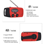 HanRongda HRD-902 Disaster Prevention and Emergency Solar Charging Lighting Mobile Portable Radio, HRD-902 – Waterproof, Wear-resistant, TPU