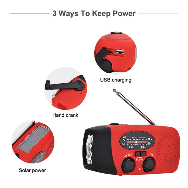 HanRongda HRD-902 Disaster Prevention and Emergency Solar Charging Lighting Mobile Portable Radio, HRD-902 – Waterproof, Wear-resistant, TPU