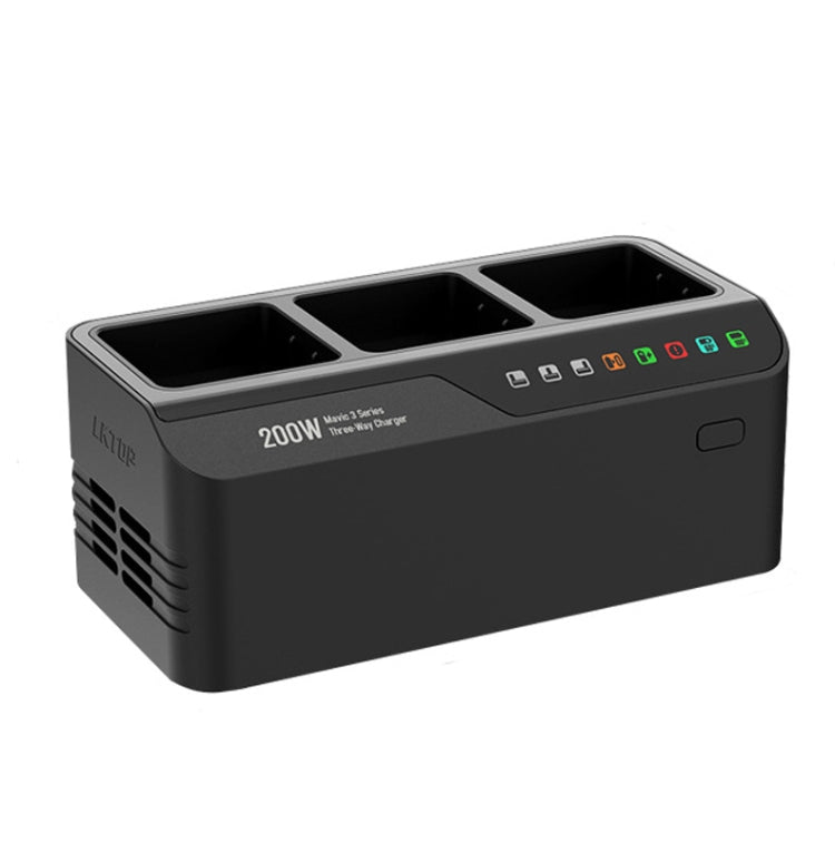 For DJI Mavic 3 Series LKTOP 200W 3-Channel Battery Charger, US Plug, EU Plug US Plug