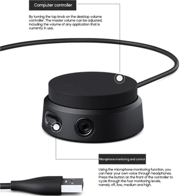 For A10 / A40 / QC35 II / QC45 Gaming Headset USB Audio Controller Cable, ZS0265 – Durable Build, Easy to Use