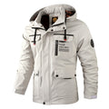 Men Casual Jacket Autumn And Winter Hooded Jacket, M, L, XL, XXL, XXXL, XXXXL – Waterproof, Wear-resistant, Slim Fit M White