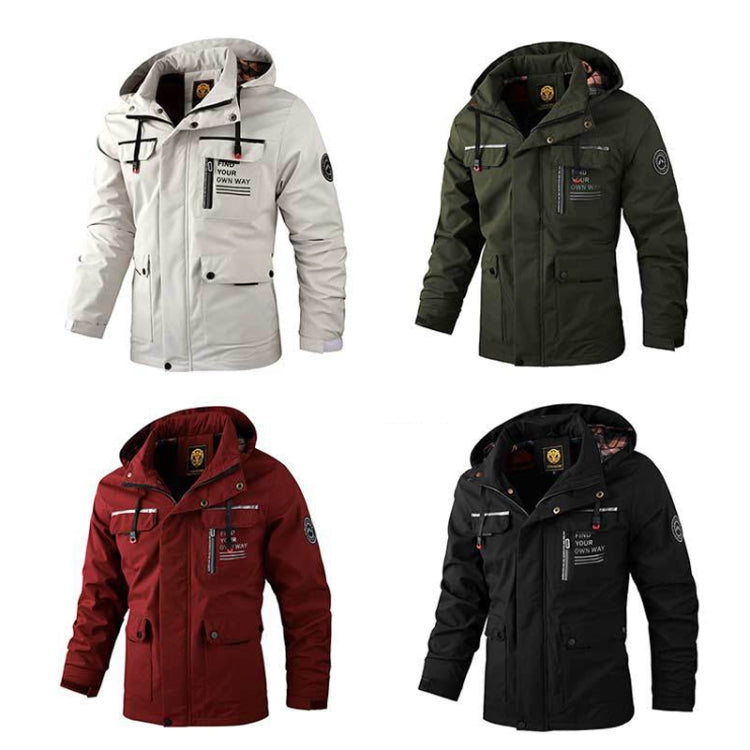 Men Casual Jacket Autumn And Winter Hooded Jacket, M, L, XL, XXL, XXXL, XXXXL – Waterproof, Wear-resistant, Slim Fit