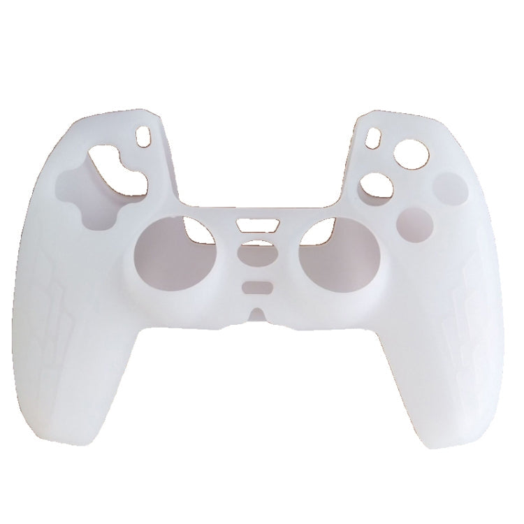 For PS5 Gamepad Silicone Case Non-slip Texture Thickened Protective Cover, White, Red, Blue, Black White
