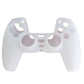 For PS5 Gamepad Silicone Case Non-slip Texture Thickened Protective Cover, White, Red, Blue, Black White