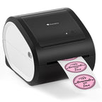Phomemo D520-BT Bluetooth Thermal Shipping Label Printer Wireless Desktop Printer For Barcode Address Labels, US, EU US Black White
