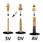 SV/AV/DV Bicycle Valve Adapter Set Bike Ball Pump Accessories, 15 in 1, 24 in 1 with Leather Ring, 25 in 1, 24 in 1, 32 in 1, 16 in 1, 10 in 1, 3sets 3 in 1, 12 in 1, 3sets 5 in 1, 3sets 4 in 1, 3sets 4 in 1 Gold, 14 in 1, 16 in 1 with Split Box       ...