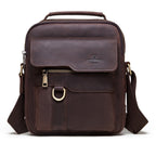 HUMERPAUL Men Leather Cross-Body Bag Shoulder Bag, MH577 (Brown) MH577 (Brown)