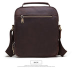 HUMERPAUL Men Leather Cross-Body Bag Shoulder Bag, MH577 (Brown)