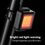 COB Lamp Beads Mini Mountain Bike Light USB Rechargeable Cycling Waterproof MTB Road Bike Lamp, White Headlight, Red Taillight, White Headlight+Red Taillight – Waterproof, Non-slip