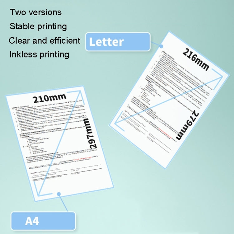 For Phomemo M08F 200sheets Thermal Printing Paper Compatible for MR.IN Brother Pocket Jet / MT800, A4 Thermal Paper, Folding A4 Thermal Paper, Letter Thermal Paper, Folding Letter Thermal Paper