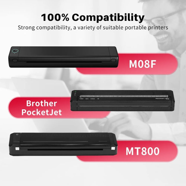 For Phomemo M08F 200sheets Thermal Printing Paper Compatible for MR.IN Brother Pocket Jet / MT800, A4 Thermal Paper, Folding A4 Thermal Paper, Letter Thermal Paper, Folding Letter Thermal Paper