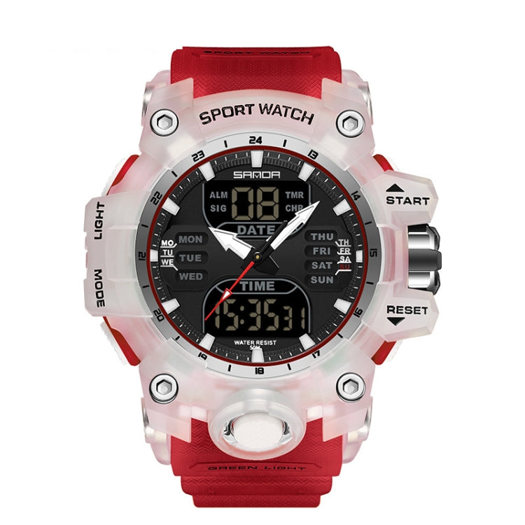 Watch – Shockproof, Transparent Transparent Red