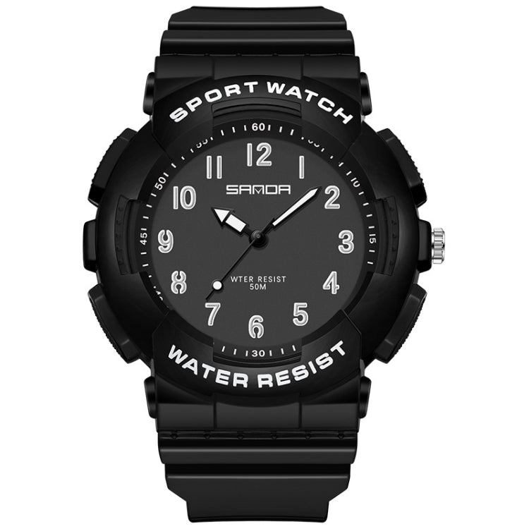 SANDA Small Fresh Digital All-match Waterproof Luminous Student Watch Black