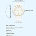SANDA Small Fresh Digital All-match Waterproof Luminous Student Watch