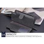 Baellerry Matte Leather Multi-card Slot Men Clutch Bag Zip Buckle Vintage Wallet